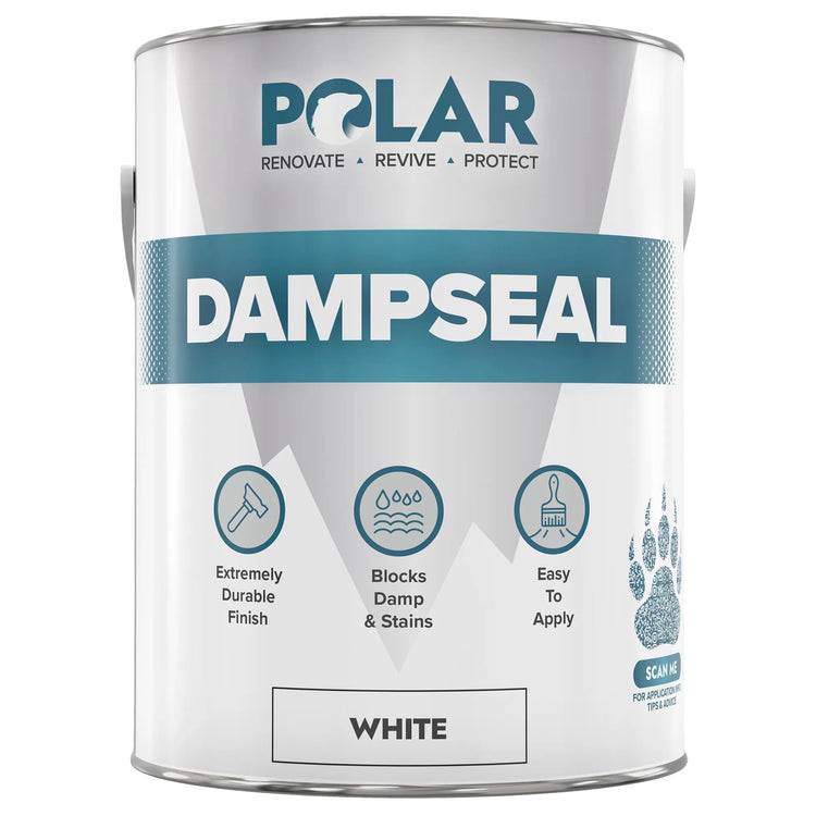 Polar DampSeal White Satin 2.5 Litre tin