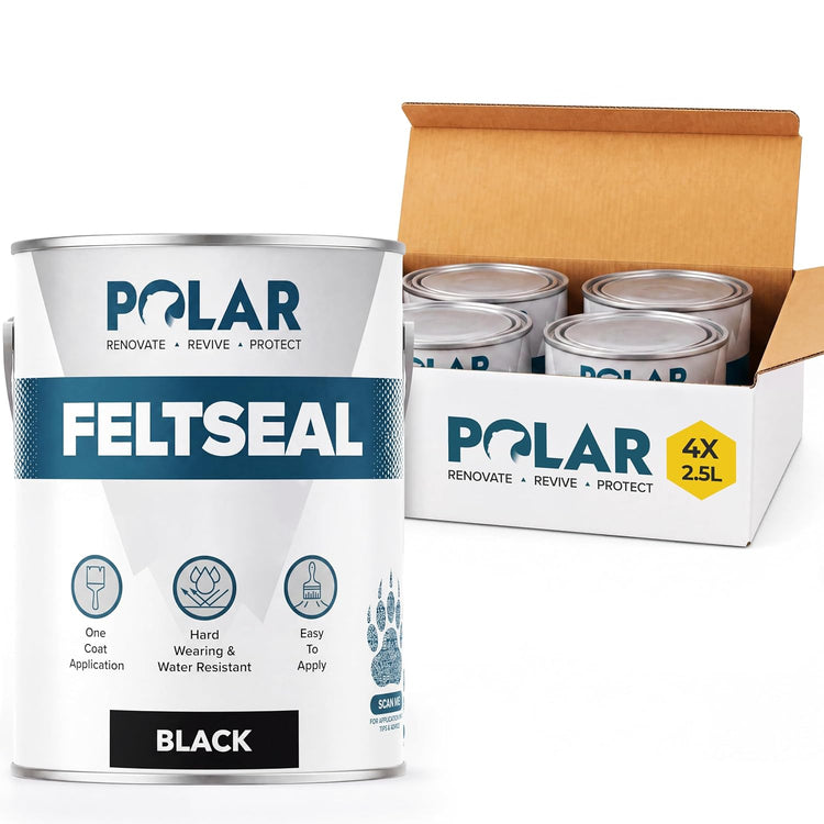 Polar FeltSeal Black 4 x 2.5 Litre multipack