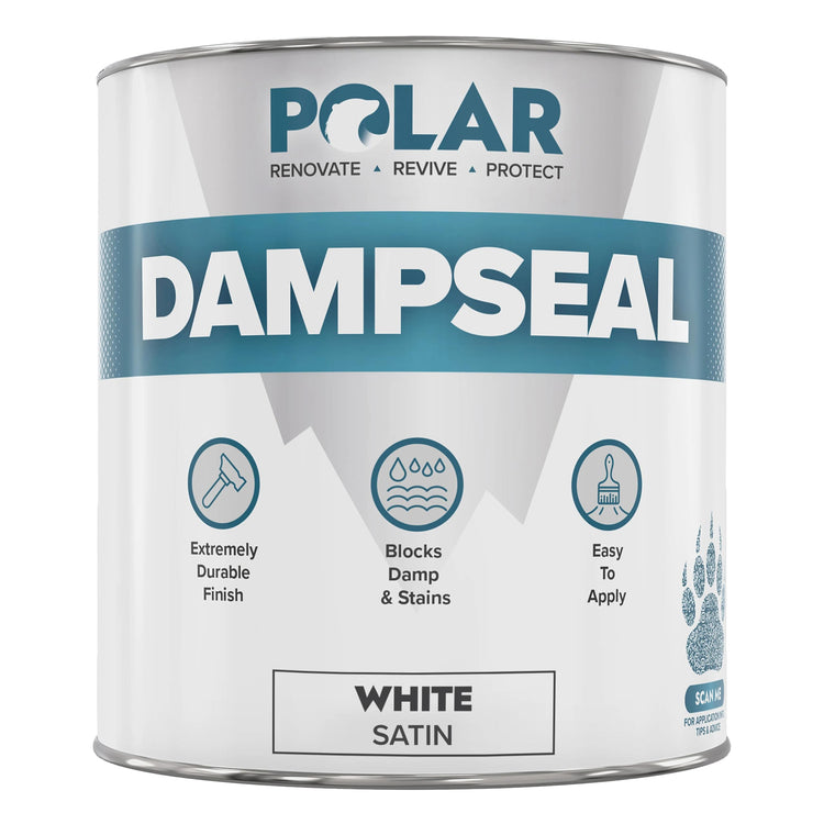 Polar DampSeal White Satin 1 Litre tin
