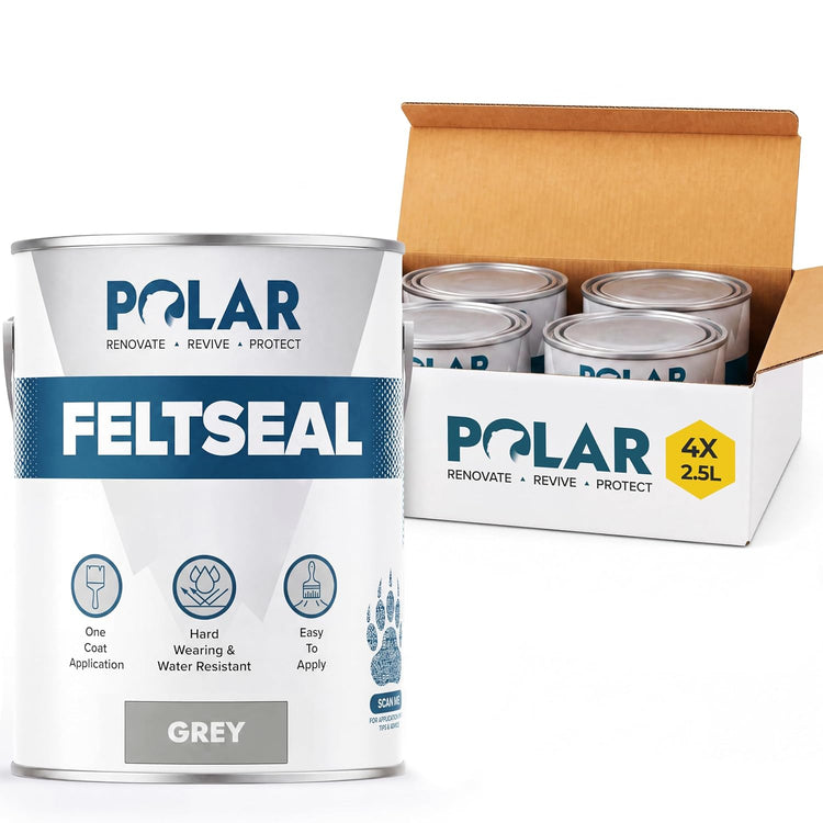 Polar FeltSeal Grey 4 x 2.5 Litre multipack