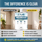Wall before and after Polar Anti-Mould Acrylic Emulsion: mould held off with a clean matt finish