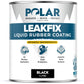 Polar LeakFix Liquid Rubber Coating black tin: instantly waterproofs, all weather application, one coat protection, instantly seals surfaces
