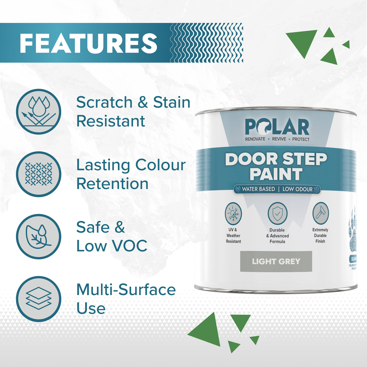 Polar Doorstep Paint - Tough Anti-Slip Concrete Step Coating – Polar ...