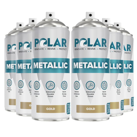 Polar Metallic Spray Paint | Gold & Silver Decorative Spray Paint