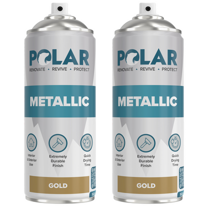 Polar Metallic Spray Paint | Gold & Silver Decorative Spray Paint