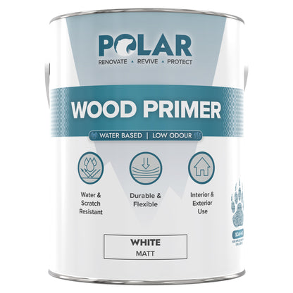 Polar Wood Primer | White Wood Primer Undercoat for Interior & Exterior Use